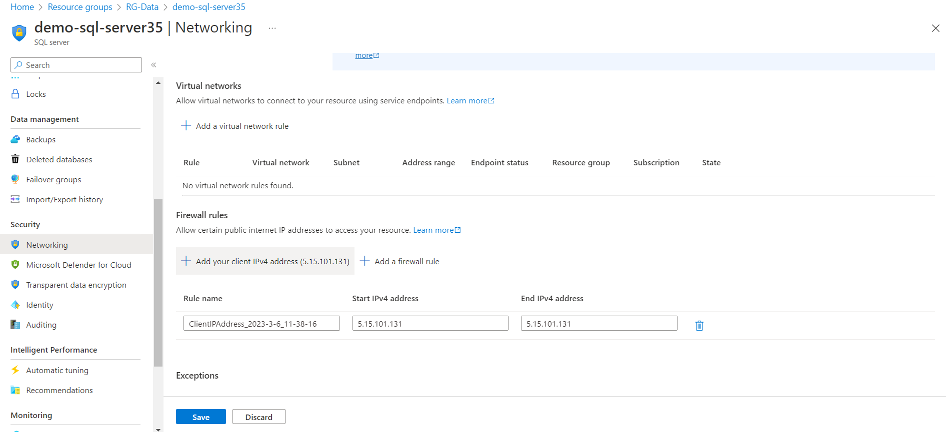 Add SQL Server Networking Options