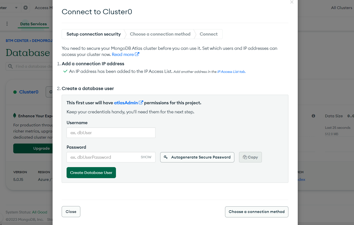 Connect to Cluster Instructions